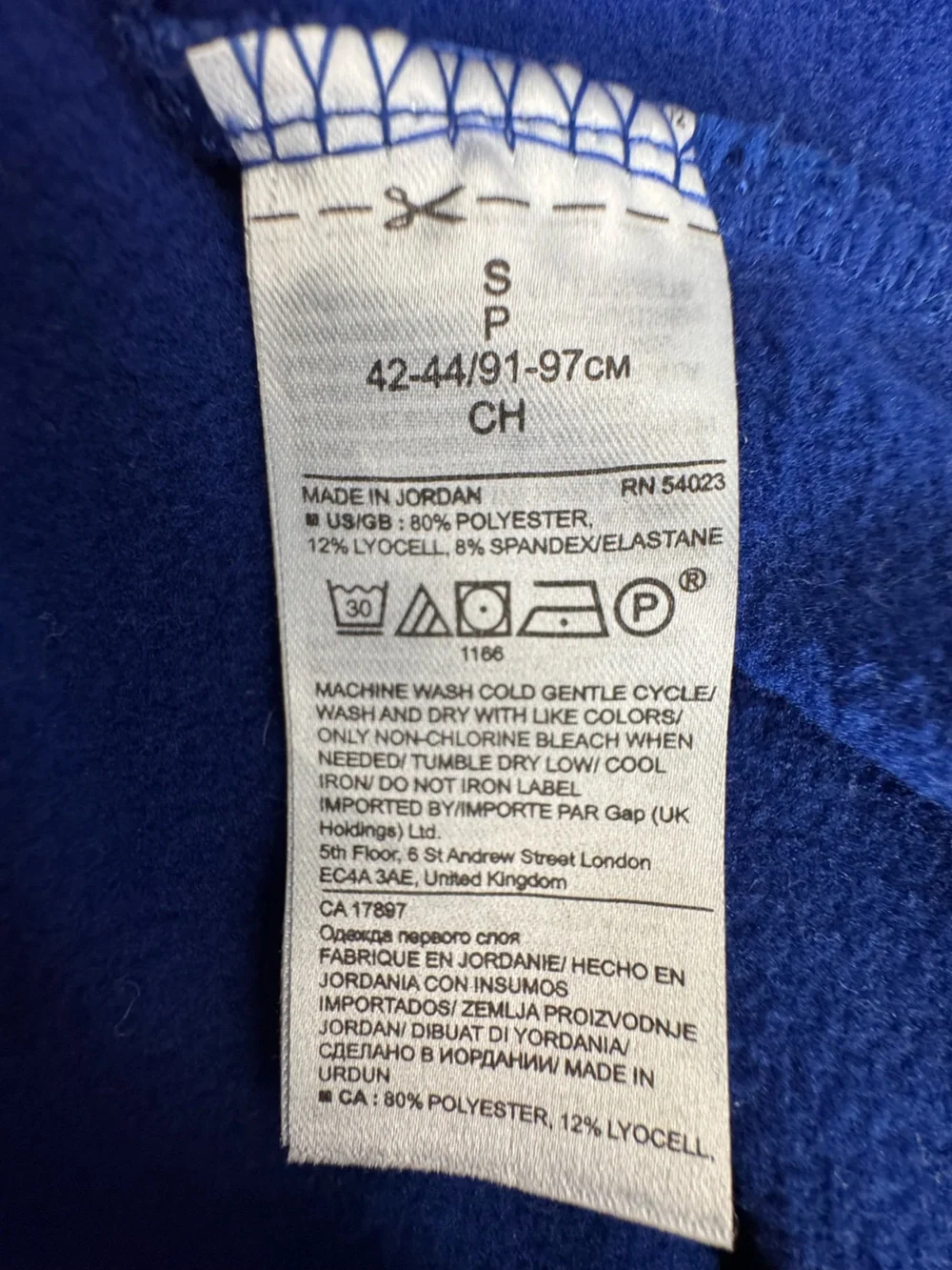 Banana Republic Men’s Long Sleeve Crewneck Shirt Royal Blue Unisex SZ S